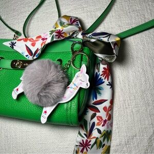 Floral Twilly & Llama Bag Charm